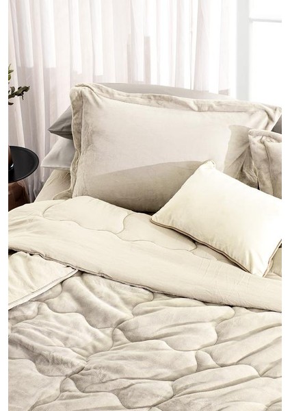 Yeni Sezon Kaira Tek Kişilik Comforter Set - Bej - Bej modelleri