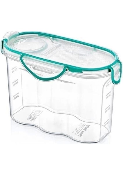 Kilitli Kapaklı Contalı Hava,su Sıvı Geçirmez 1,2 Litre Erzak Saklama KABI-SA580 indirimleri