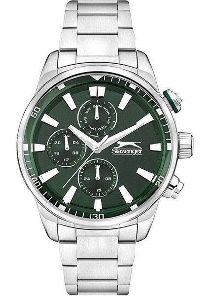 SL.09.2272.2.07 Erkek Kol Saati | 45MM Yeşil Kadran, Çelik Kasa & Spor Şıklık