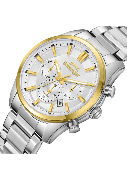 SL.09.2498.2.04 Erkek Kol Saati | Çift Renk Tasarım, 10 Atm Su Geçirmez