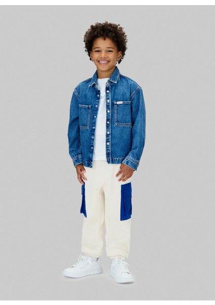 Lastikli Paça Ekru Erkek Çocuk Eşofman Altı IB0IB02572PGB