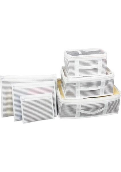 Bavul Içi Düzenleyici Valiz Organizer 6 Lı Set - Çizgili fırsatları