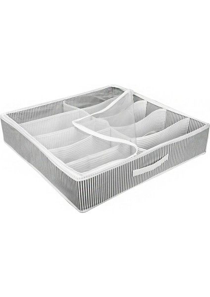 Ayakkabı Saklama Çantası 12 Bölmeli Shoes Under Ayakkabı Hurcu - Siyah Beyaz fiyatları