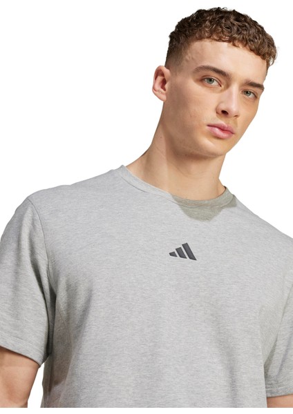 KB6967 D4T x Tee Açık Gri Bisiklet Yaka Bol Kesim Düz Erkek T-Shirt fiyatları