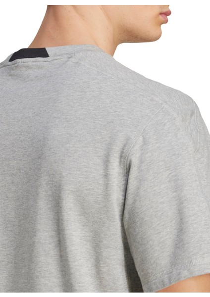 KB6967 D4T x Tee Açık Gri Bisiklet Yaka Bol Kesim Düz Erkek T-Shirt modelleri