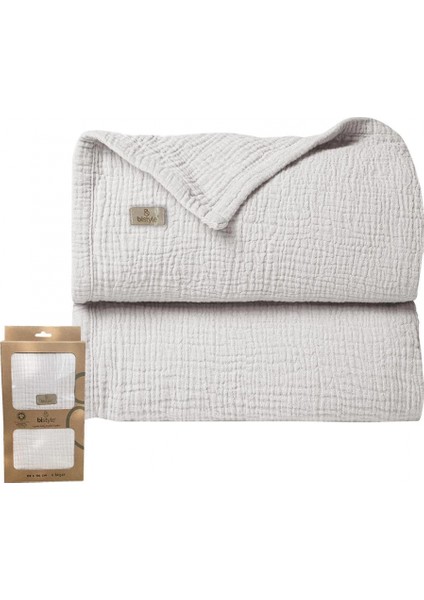 Bistyle Müslin Battaniye 120X120 cm 70101 Taş