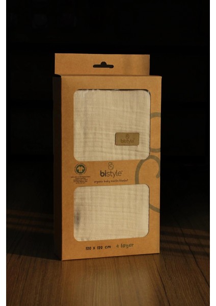 Bistyle Müslin Battaniye 120X120 cm 70101 Taş indirimleri