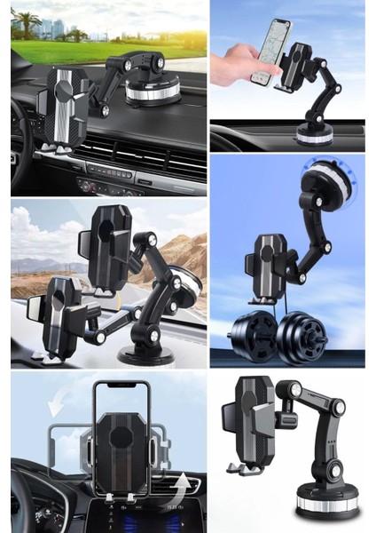Jel Vantuzlu Cama Takılabilen Güçlü 360 Derece Dönebilen Ayarlanabilir Araç Içi Vantuzlu Telefon Tutucu ( Lisinya ) fırsatları