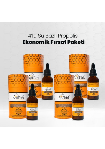 Su Bazlı Propolis 50 ml 4 Adet