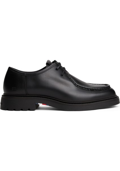 Siyah Erkek Klasik Ayakkabı Hılfıger Comfort Lwt Lth Moc Toe