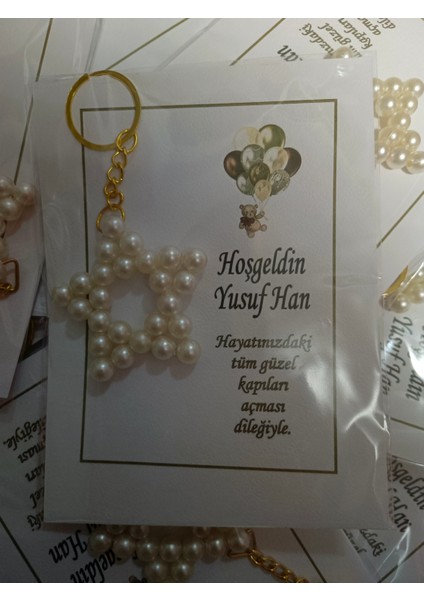 Inci Anahtarlık (20 Adet ) Söz Nişan Nikah Düğün Kına Hediyelik
