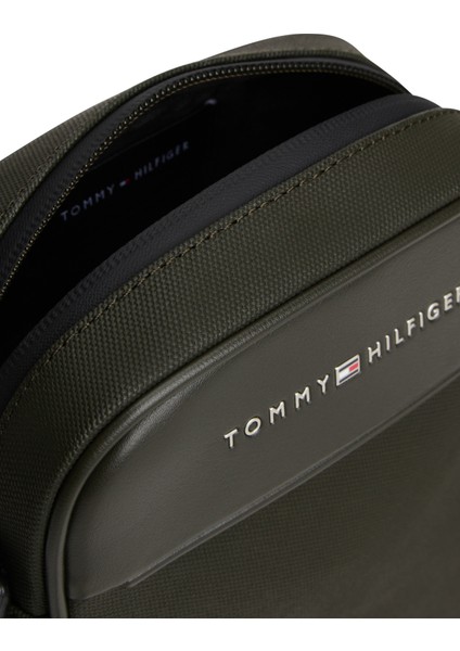 Polyester + Poliüretan Haki Erkek Postacı Çantası Th Foundatıon Mını Reporter fırsatları