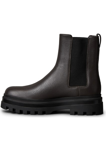 Koyu Kahve Erkek Bot Lugged Chelsea Boot Hıgh Lth fiyatları