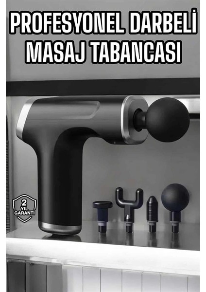 Masaj Tabancası 4 Başlıklı Kas ve Vücut Ağrıları Için Şarjlı Darbeli fiyatları