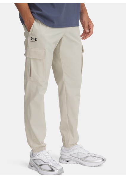 1386558-289-UA Vibe Woven Cargo Pan Kahve Bağlamalı Bel Normal Düz Erkek Eşofman Altı