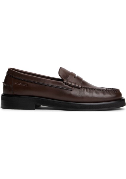 Kahve Erkek Klasik Ayakkabı Classıc Hıgh Hılfıger Lth Loafer