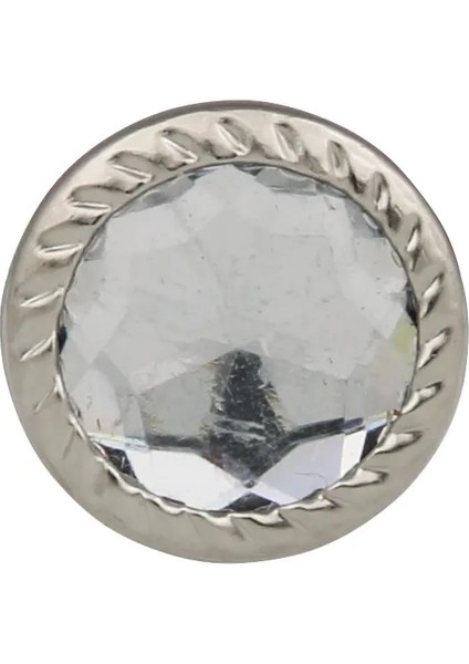 Dekoratif Parlak Taşlı Kabara Raptiye 17 mm - 50 - Lisinya