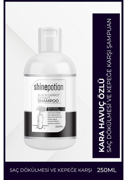 Kara Havuç Özlü Saç Dökülmesi ve Kepeğe Karşı 250 ml Şampuan