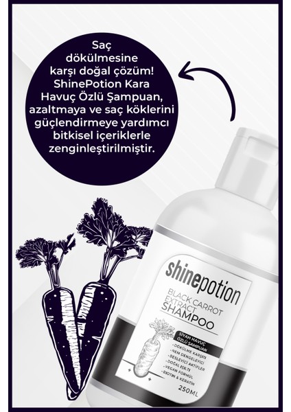 Kara Havuç Özlü Saç Dökülmesi ve Kepeğe Karşı 250 ml Şampuan modelleri