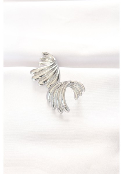 Pirinç Gümüş Renk Küpe - Lisinya