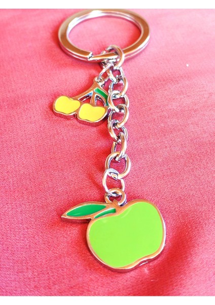 Sarı ve Yeşil Elmalarla Metal Anahtarlık indirimleri