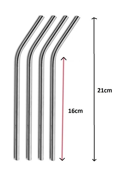 Paslanmaz Çelik Pipet Seti 5 Parça modelleri