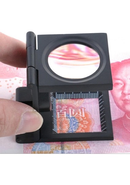 25X25 mm Full Çelik Kaplı Katlamalı Büyüteç TH9005B - Lisinya