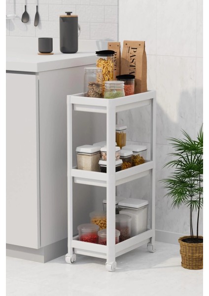 3 Katlı Banyo Raf Ünitesi (Peggy) Beyaz Banyo Düzenleyici Şampuanlık Havluluk Dolap(Beyaz) fırsatları