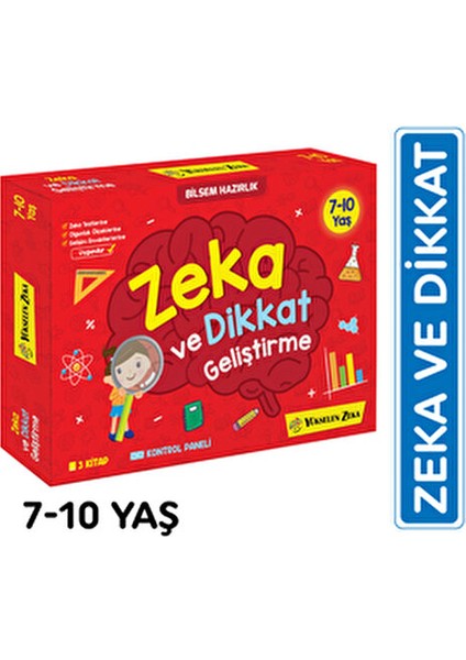 Zeka ve Dikkat Geliştirme Seti 7-10 Yaş 96 Sayfa Ciltsiz Türkçe