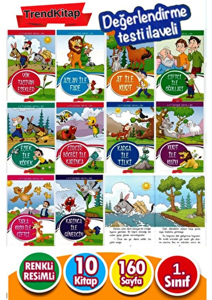 12'li Hikaye Kitabı Seti 1. Sınıf Öğrencileri için 6-8 Yaş Arası Tavsiyeli indirimleri