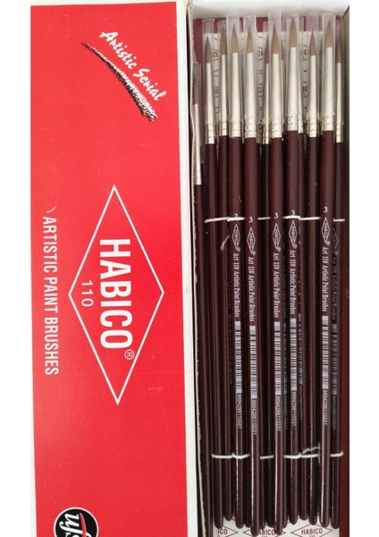 Habico 110 Samur Kılı Sulu ve Akrilik Boya Fırçası tezhip, minyatür-No:3 modelleri
