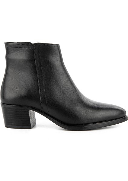 Deri Siyah Kadın Topuklu Bot 725011-001