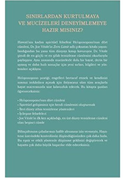 Beşinci Cümle Joe Vitale Ciltsiz Edebiyat Kitabı 144 Sayfa 2023 Yılına Ait modelleri