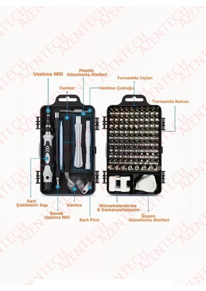 115 Parça Çok Fonksiyonlu Cep Telefon, Bilgisayar, Saat, Elektronik Cihaz Tamiri Için Hassas Tornavida Seti fiyatları