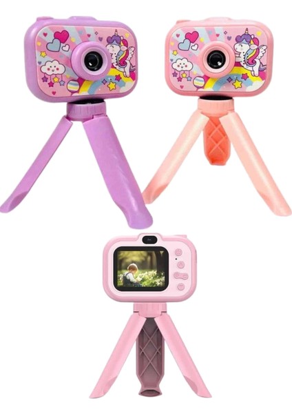 Çocuklara Özel Ayaklı Mini Fotoğraf Makinesi Dijital LCD Ekran fırsatları