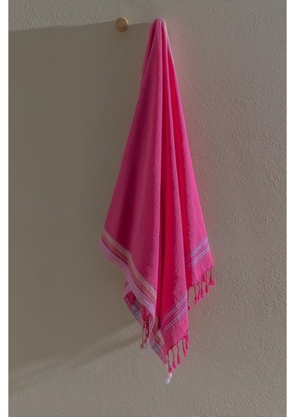 Yeni Sezon Valeon %100 Pamuk Double Face Peştamal - Koyu Pembe - Koyu Pembe