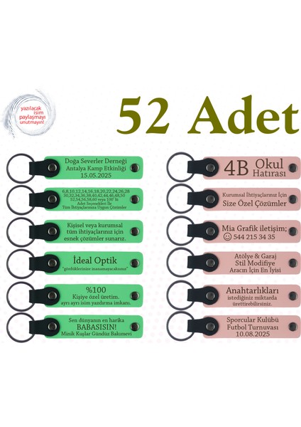 F Yeşili & Y Ağzı, Sosyal Bilgiler Öğretmeninden Sınıfına Anı, 52’li Set, Kişiye Özel Deri Hatıra