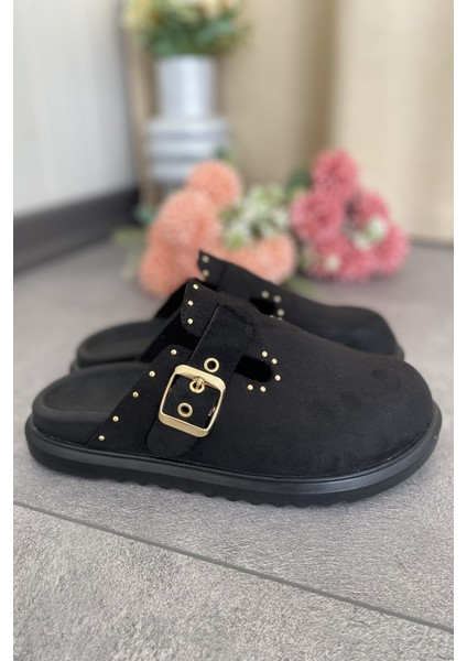 Siyah Süet Rahat ve Şık Günlük Kadın Terlik TMD2025002 indirimleri