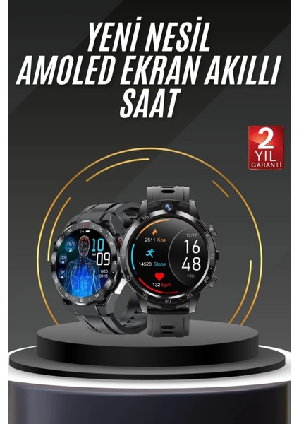 Akıllı Saat Yeni Model Sesli Asistan Bildirim Görme Bluetooth Bağlantılı Müzik Dinleme