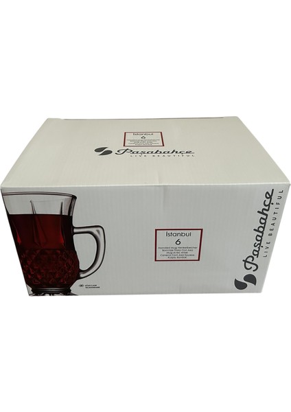 Istanbul Kulplu Bardak 6lı 160 cc