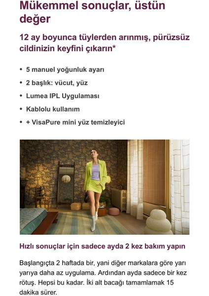 Lumea Ipl Tüy Alma Cihazı, Çantalı, Yüz Temizleme Cihazı Hediyeli + Tıraş Makinesi + Tüy Alma Cihazı, Yüz/vücut/hassas Bölge Kullanımı, Cilt Tonu Sensörü ile Güvenli Epilasyon + Tartı (Onerous) indirimleri