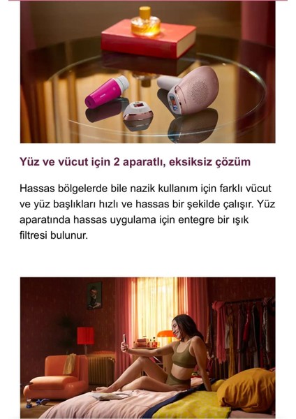 Lumea Ipl Tüy Alma Cihazı, Çantalı, Yüz Temizleme Cihazı Hediyeli + Tıraş Makinesi + Tüy Alma Cihazı, Yüz/vücut/hassas Bölge Kullanımı, Cilt Tonu Sensörü ile Güvenli Epilasyon + Tartı (Onerous)