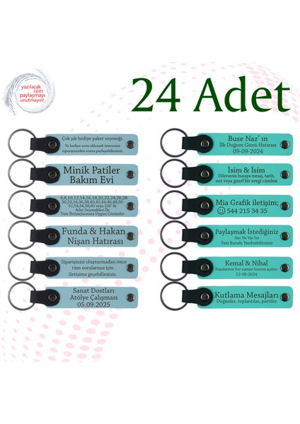 Gök Mavi & Turkuaz, 24’lü Set Kişiselleştirilebilir Deri Hediyelik, Müzik Festivaline Özel Armağan