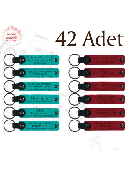 Koyu Turkuaz & Kırmızı, 42’li Set, Kişisel Yazılı Hatıra Anahtarlık, Satranç Kulübü Üyelerine Hatıra