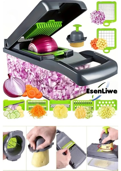 Patates Sebze Küp Rende Doğrayıcı Dicer Mandolin Dilimleyici Jülyen Kesici Mutfak Chopper