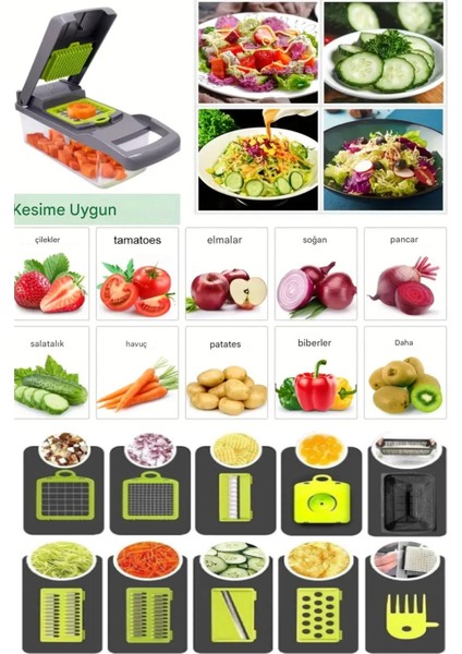 Patates Sebze Küp Rende Doğrayıcı Dicer Mandolin Dilimleyici Jülyen Kesici Mutfak Chopper fırsatları