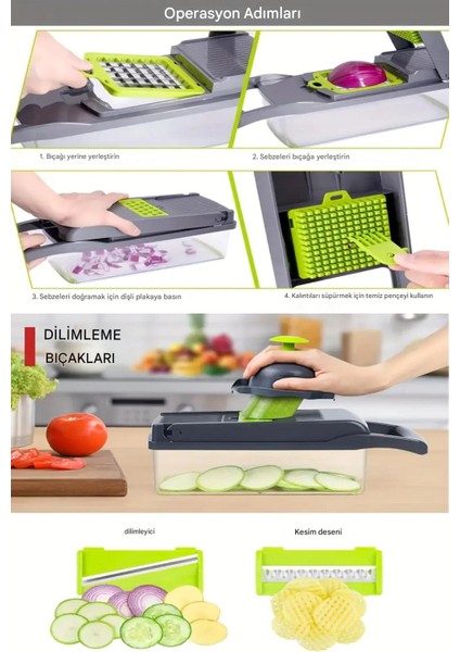 Patates Sebze Küp Rende Doğrayıcı Dicer Mandolin Dilimleyici Jülyen Kesici Mutfak Chopper indirimleri