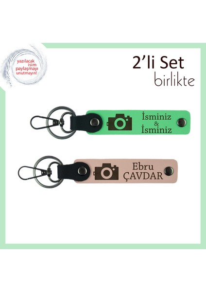 Fotoğraf Figürlü Öğretmene Ilham Veren Hediye, Kişisel Yazı Eklenmiş Anahtarlık, F Yeşil-Yavru Ağzı