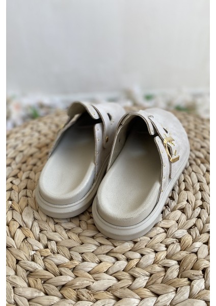 Krem Süet Rahat ve Şık Günlük Kadın Terlik TMD2025002 fırsatları