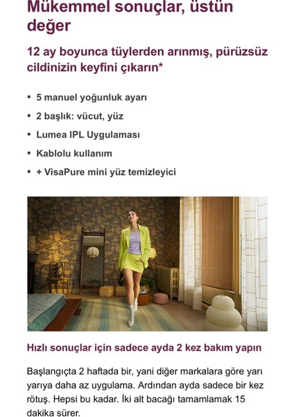 lumea Advanced Ipl Tüy Alma Cihazı, 2 Ayrı Başlıklı (Yüz & Vücut) Cilt Tonu Sensörlü Lazer Epilasyon Cihazı + Tüy Alma Cihazı + Tıraş Makinesi + Mutfak Tartısı (Onerous) fiyatları